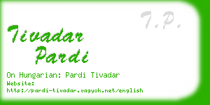 tivadar pardi business card